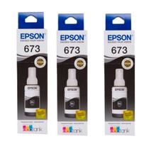 Kit 3 Tintas Para Impressora 673 Preto Bk