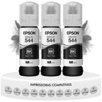 Kit 3 Tintas Pretas Original Epson T544 P/ Impressoras L3110 L3150 L3160 L3210 L3250 L3260 L5190 L5290 T544120-AL Kit 3 Tintas Pretas Original Epson T544 P/ Impressoras L3110 L3150 L3160 L3210 L3250 L3260 L5190 L5290 T544120-AL