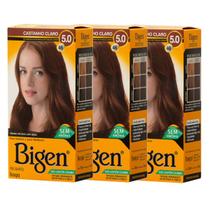 Kit 3 Tintas Tintura Coloração Em Pó Bigen - Selecione A Cor