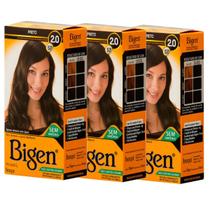 Kit 3 Tintas Tintura Coloração Em Pó Bigen - Selecione A Cor