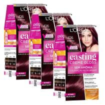 Kit 3 Tinturas Casting Creme Gloss Borgonha 426 Kit 3 Tinturas Casting Creme Gloss Borgonha 426