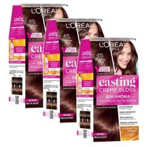 Kit 3 Tinturas Casting Creme Gloss Chocolate Glace 415 Kit 3 Tinturas Casting Creme Gloss Chocolate Glace 415