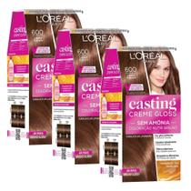 Kit 3 Tinturas Casting Creme Gloss Louro Escuro 600