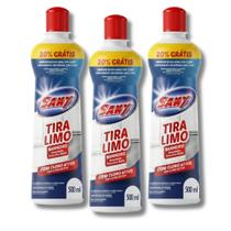 Kit 3 Tira Limo Banheiro Sany 500ml Limpeza Pesada Kit 3 Tira Limo Banheiro Sany 500ml Limpeza Pesada