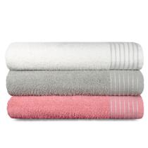Kit 3 Toalha Banhao Gigante Extra Macia New Sublime com Alta Absorçao