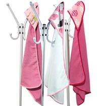 Kit 3 Toalha de Banho Bebê Dupla Face com Capuz Estampado Forrado Super Absorvente 70x70 cm - Mãe e Filho Enxovais