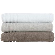 Kit 3 Toalha de Banho Twist Gold Algodão Colorida Macia