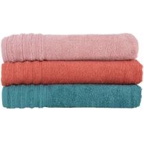 Kit 3 Toalha de Banho Twist Gold Algodão Colorida Macia Kit 3 Toalha de Banho Twist Gold Algodão Colorida Macia