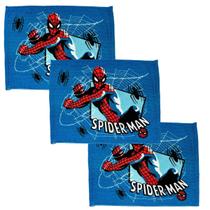 Kit 3 toalha de lancheira - 0,28 x 0,40 - homem aranha - 04065701 - lepper