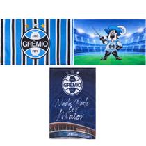 Kit 3 Toalha de Lavabo Lancheira Grêmio 27x47cm