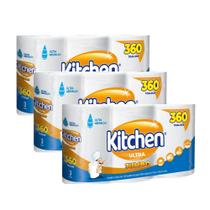 Kit 3 Toalha de Papel Jumbo Folha Dupla Kitchen 360