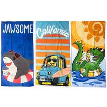 Kit 3 Toalha Lancheira Infantil Playtime 30x50cm Meninos