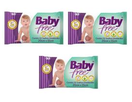 Kit 3 Toalha Umedecida Baby Free 50 Unidades - QLB Kit 3 Toalha Umedecida Baby Free 50 Unidades - QLB