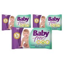 Kit 3 Toalha Umedecida Lenço Baby Free 50Un QLB Kit 3 Toalha Umedecida Lenço Baby Free 50Un QLB