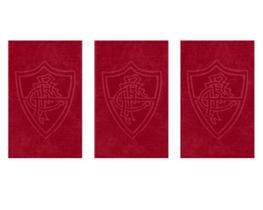 Kit 3 Toalhas Academia/Mão Buettner Vermelho 33x50cm