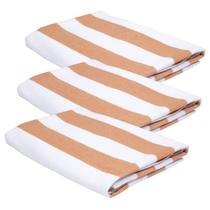 Kit 3 Toalhas Banhão Piscina Teka Ibiza 86 X 160CM Cor:Bege