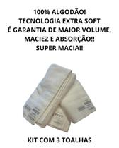 Kit 3 Toalhas Banho Buddmeyer Extra Soft Vanilla 100% Algodão