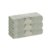 Kit 3 Toalhas Banho Yuna Karsten Fio Cardado e Maciez Extra