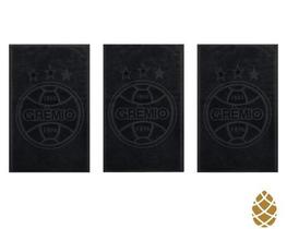 Kit 3 Toalhas de Academia/Mão Buettner Grêmio Preto