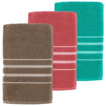 Kit 3 Toalhas de Banho 100% Algodão Teka Escala 65 X 130 cm cores sortidas