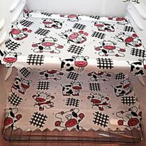 Kit 3 Toalhas de Geladeira Estampa Vaquinha