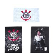 Kit 3 Toalhas de Lavabo Lancheira Corinthians 30x50cm Vai Corinthians