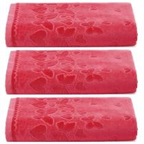 kit 3 Toalhas de Lavabo Mãos Döhler Romance 100% Algodão Aveludada 30x45 cm - kit 3 Toalhas de Lavabo Mãos Döhler Romance 100% Algodão Aveludada 30x45 cm -