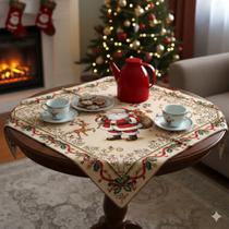 Kit 3 Toalhas De Mesa Chá Estampas Natal Diversas Kit 3 Toalhas De Mesa Chá Estampas Natal Diversas