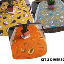 Kit 3 toalhas de mesa oxford estampada 1,50 x 1,50 - ii Kit 3 toalhas de mesa oxford estampada 1,50 x 1,50 - ii