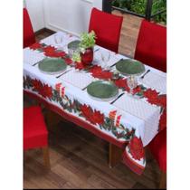 Kit 3 Toalhas de mesa para 6 lugares modelo retangular casa e decoração de cozinha