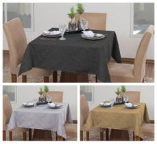 Kit 3 Toalhas De Mesa Quadrada 4 Lugares Sala Jantar Jacquard