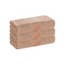 Kit 3 Toalhas De Rosto Fio Cardado Yuna Karsten Com Toque Macio E Absorção