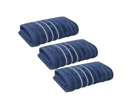 Kit 3 Toalhas de Rosto Leve Macia Ondulada Jacquard Wave Corttex AZUL Kit 3 Toalhas de Rosto Leve Macia Ondulada Jacquard Wave Corttex AZUL