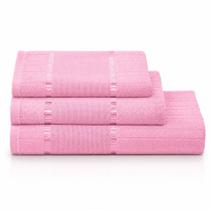 Kit 3 Toalhas Dohler Bella Para Bordar Ponto Cruz, Etamine Banho, Rosto e Lavabo