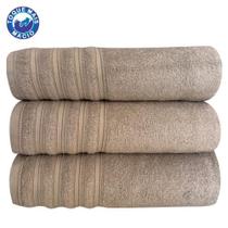 Kit 3 Toalhas Gigante Twist Algodão Fio Penteado Macia