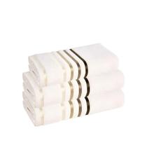 Kit 3 Toalhas Karsten Lumina 2 Banho 1 Rosto Cor:Bege - 1112Tamanho:70x140
