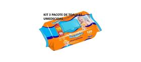 Kit 3 Toalhas Lenços Umedecidos Toquinho 120 Unidades - Diguinho
