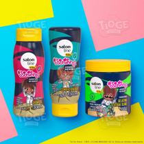 Kit 3 ToDeCachinho Kids Cabelos Ondulados Cacheados Crespos Infantil Shampoo + Condicionador + Gelatina Capilar - Salon Line