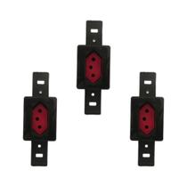 Kit 3 Tomada 10A Face Vermelho Para 3 Postos Reto Transmobil Kit 3 Tomada 10A Face Vermelho Para 3 Postos Reto Transmobil