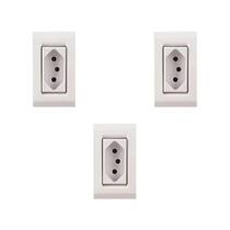 Kit 3 Tomada P Móvel 10A 250V Branco Liz Tramontina 57170101