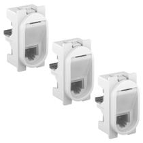 Kit 3 Tomada Rede Rj45 Cat6 Branco Nereya 663076 Legrand