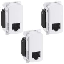 Kit 3 Tomada Rj45 Branca Cat5e Lcs2 Zeffia 680158 Legrand