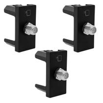 Kit 3 Tomadas Antena Tv - Conector F Pial Plus+ Preto 615030pt Kit 3 Tomadas Antena Tv - Conector F Pial Plus+ Preto 615030pt