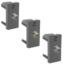 Kit 3 Tomadas Antena Tv Pial Plus+ Cz - Qualidade Legrand