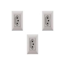 Kit 3 Tomadas Para Móvel 10A Branco Aria Tramontina 57241102