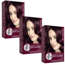 Kit 3 TONALIZANTE HASKELL 466 CASTANHO MEDIO VERMELHO INTENSO