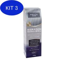 Kit 3 Tonalizante Platina Prata Claro Keraton - Kert