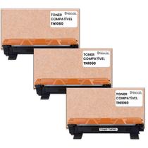 kit 3 toner Compatível TN1060 para impressora Brother DCP-1512