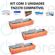 Kit 3 Toner Compatível TN2370 TN2340 TN660 Para Impressora DCP-L2520DW L2320D L2520 2360DW 2740Dw HLL2320D