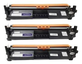 Kit 3 Toner Para Impressora Laserjet Pro M102w M102 Com Chip Preto